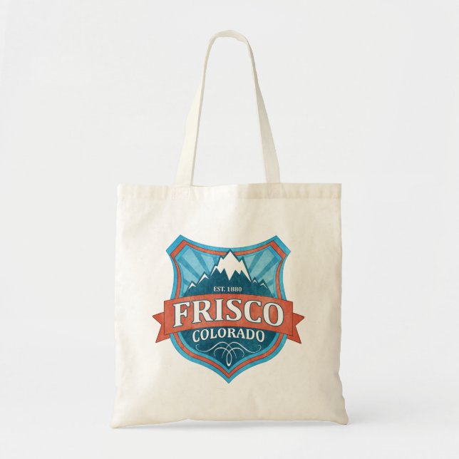 Bolsa de tote verde azulada de Frisco Colorado (Frente)