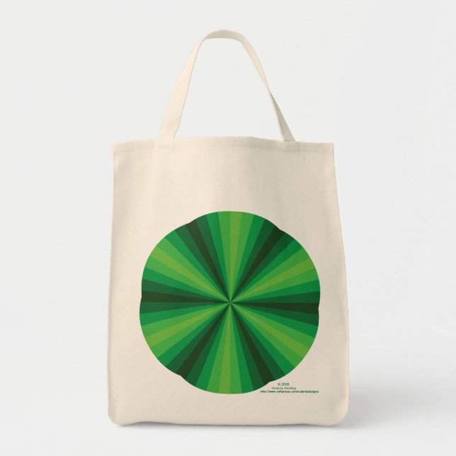 Bolsa De Tote Verde De Ilusión Óptica (Frente)