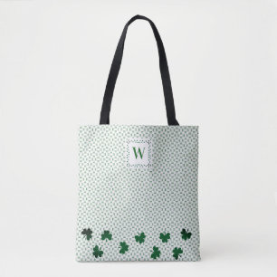 Bolsa De Tote Verde De Shamrock Imprimible