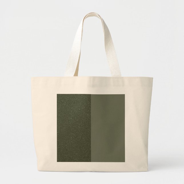 Bolsa De Tote Verde Del Panel Dividido (Frente)