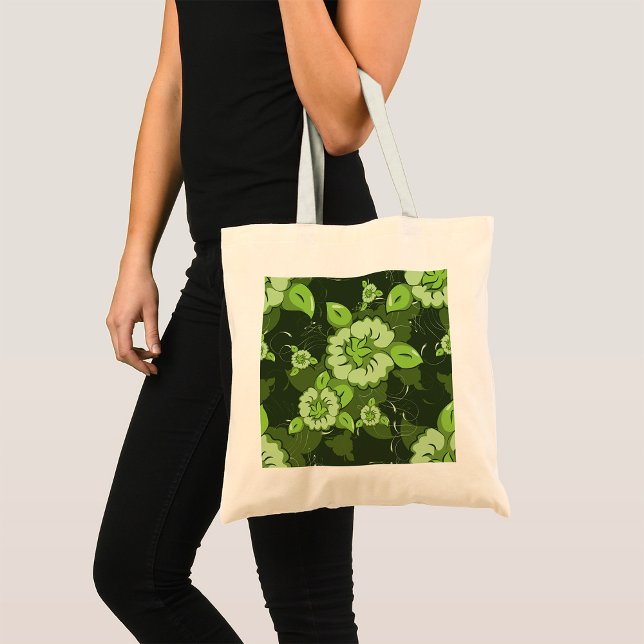 Bolsa de Tote Verde Floral (Subido por el creador)