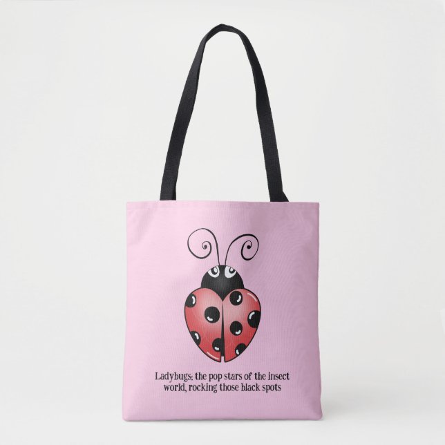 Bolsa De Tote Vibrante De Bicho De Ladybug - Infun (Anverso)