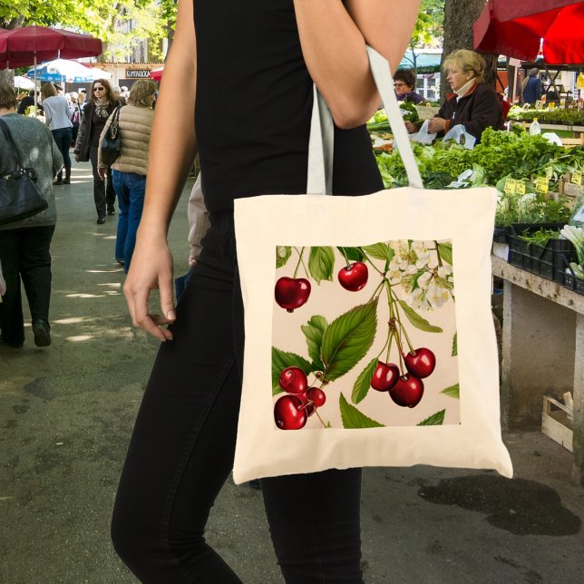 Bolsa de Tote Vintage Cherry Ilustracion (Subido por el creador)