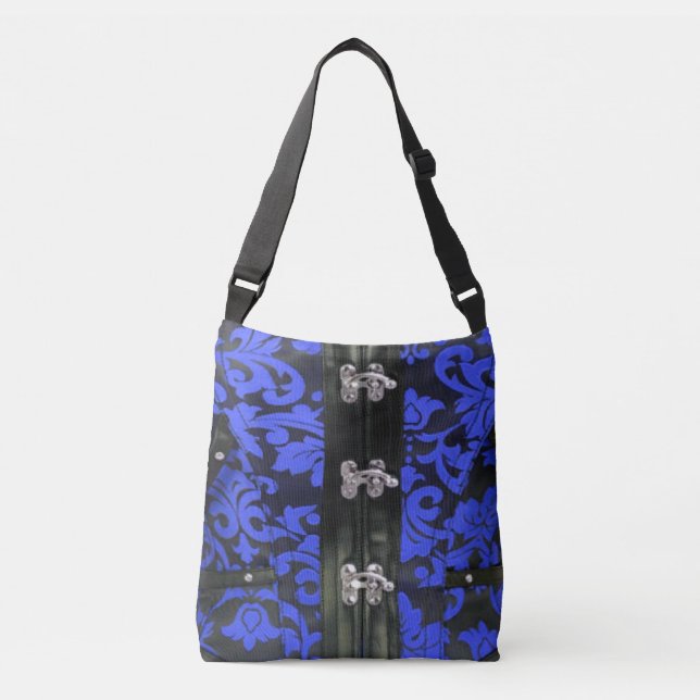 Bolsa De Tote Violet Black Lace Steampunk Cross (Anverso)