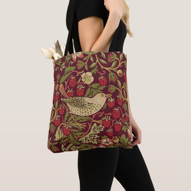 Bolsa de Tote William Morris Strawberry Thief (Detalle)