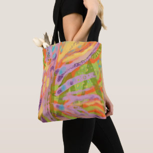Bolsa de tote/yoga. Bolsa de yoga colorida abstrac