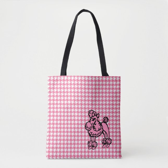 Bolsa de Tox de viaje retro-rosado de caniche (Anverso)