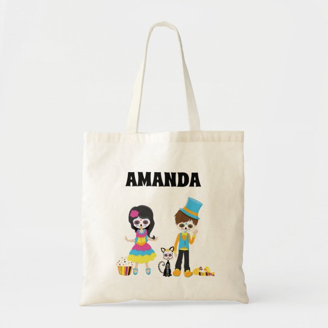 Bolsa de truco o trato de Halloween personalizada  (Frente)