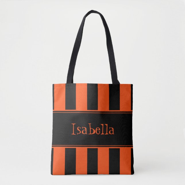 Bolsa de truco o trato de naranja negra (Anverso)