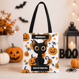 Bolsa de Truco o Trato Personalizada – Gato Negro