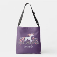 Bolsa de unicornio de acuarela floral