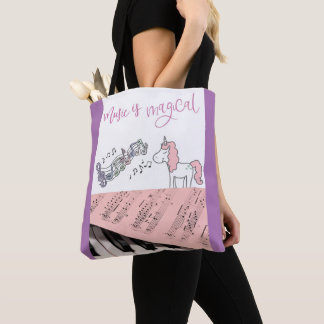 Bolsa de unicornio para piano de música infantil