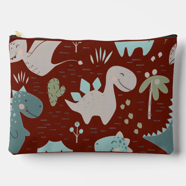 Bolsa de útiles escolares de dinosaurio amigable (Anverso)