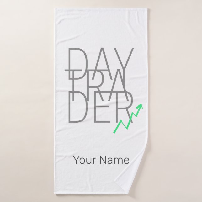Bolsa de Valores de Day Trader y Cryptocurrency (Toalla de baño)