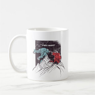 Bolsa de Valores y tazas de café de oso