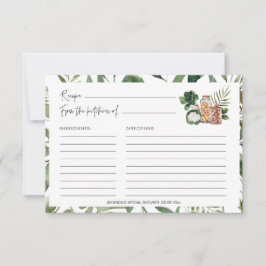 Bolsa de Verdor Cocina Tarjetas de Receta de Ducha