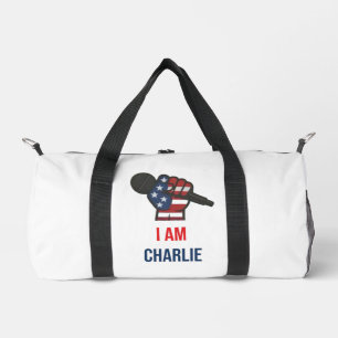 bolsa de viaje con la frase "Yo soy Charlie"