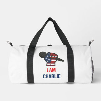bolsa de viaje con la frase "Yo soy Charlie"