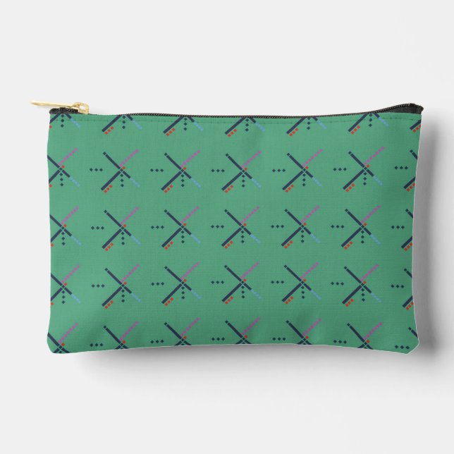 Bolsa de viaje con patrón de alfombra de aeropuert (Anverso)
