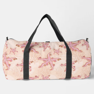 Bolsa de viaje con patrón pastel rosa de estrellas