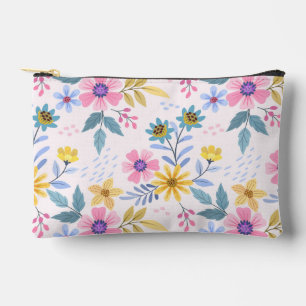 Bolsa de viaje cosmética floral multicolor