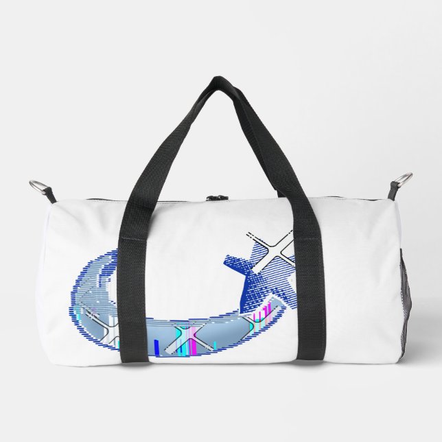 Bolsa de viaje Cyber Glitch Moon y Star (Anverso)