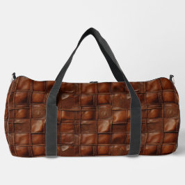 Bolsa de viaje de cuero marrón versátil