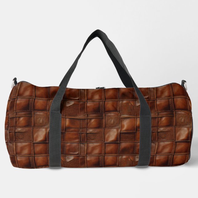 Bolsa de viaje de cuero marrón versátil (Anverso)