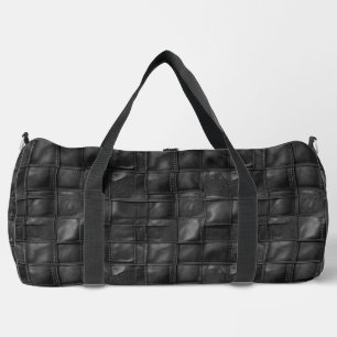 Bolsa de viaje de cuero versátil negro