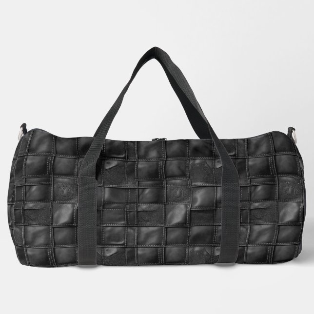Bolsa de viaje de cuero versátil negro (Anverso)