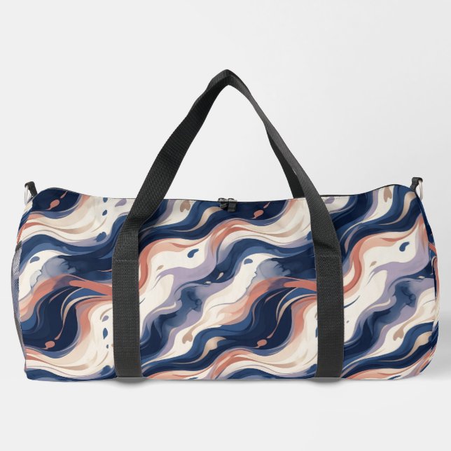 Bolsa de viaje de seda abstracta de lujo (Reverso)
