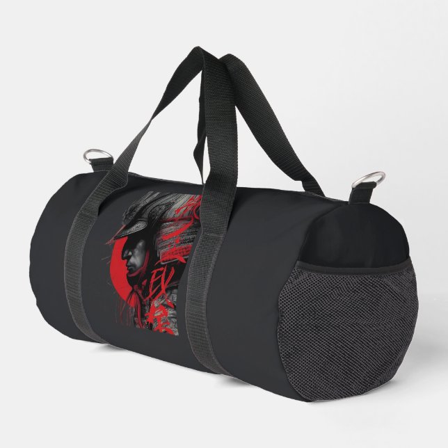 Bolsa de viaje Edgy Samurai Warrior Japanese Red S (Esquina derecha)