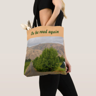 Bolsa de viaje, escena natural, tus propias palabr