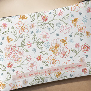 Bolsa de viaje floral para salvar las abejas Acces