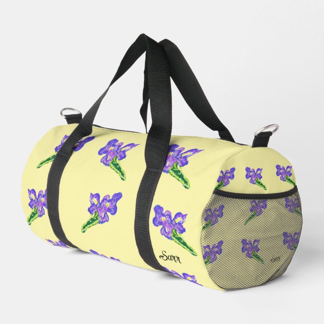 Bolsa de viaje : Flores de Iris (Esquina derecha)