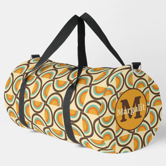 Bolsa de viaje grande con monograma retro de los s (Esquina izquierda)