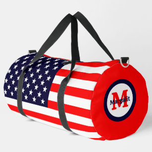 Bolsa de viaje grande monograma bandera americana 