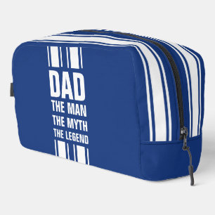 Bolsa de viaje nocturna azul con franja blanca de