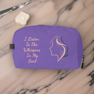 Bolsa de viaje púrpura inspiradora - Escuche mi al