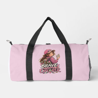 Bolsa de viaje rosa valiente pequeña exploradora |