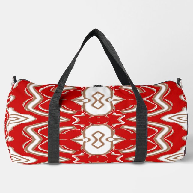 Bolsa de viaje, Un patrón moderno rojo y blanco el (Anverso)