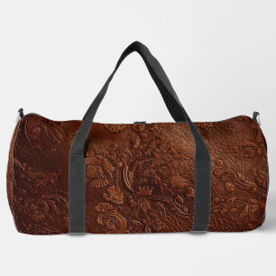 Bolsa de viaje versátil de cuero marrón