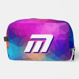 Bolsa de viaje y clutch de maquillaje geométrico a