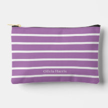 Bolsa de viaje y maquillaje con raya blanca y lava