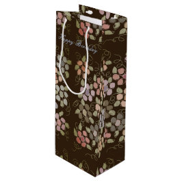 Bolsa de vino de chocolate con flores de bonito