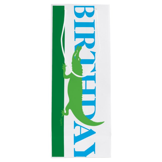 Bolsa de Vino de Cumpleaños del Aligador (Reverso)