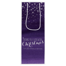 Bolsa de vino de los Navidades de acuarela nocturn