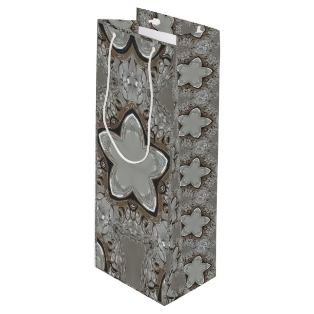 Bolsa de vino de Moda de Estrella de Navidades Gri (Angulo Anverso)