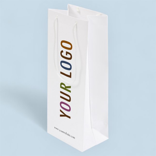 Bolsa de vino de papel personalizado con logotipo  (MISOOK White Wine Gift Bag with Logo)