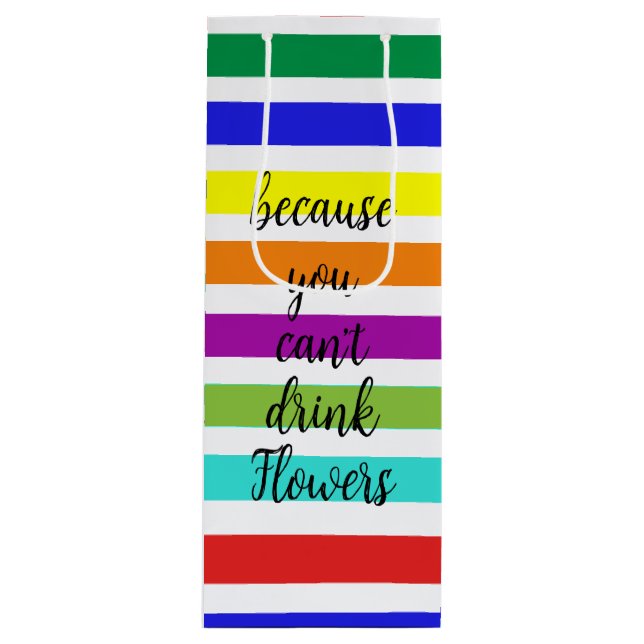 Bolsa de vino de rayas multicolor (Anverso)
